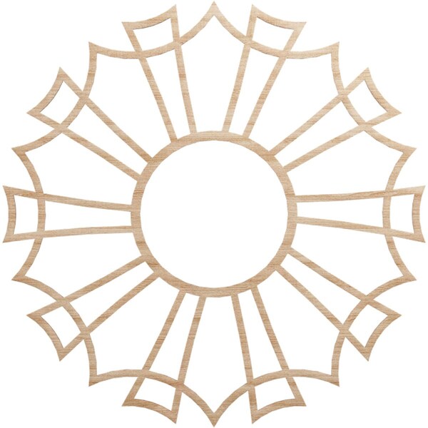 Ekena Millwork Augustus Wood Fretwork Pierced Ceiling Medallion, Alder, 36"OD x 12 5/8"ID x 3/8"T CMWP36X36X0375AUAL - main